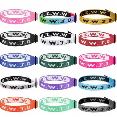 15pcs WWJD Woven Bracelet - What Would Jesus Do Christian Wristband Charity Fundraiser