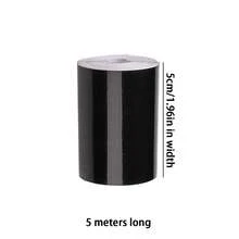 Dải bọc vinyl đen bóng 3/5/7/10 CM * 500CM, Băng dính trang trí màu đen mạ crôm tự dính, Băng phim viền cửa sổ, Vinyl cản sáng mạ crôm cho nội thất xe hơi, trụ mui xe - Nhiều màu - Xem 10