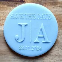 Customized Text Cake Decorations, DIY Cutting Molds, Frosting Cake Templates, Wedding Clay Fondant Embossing Tools, Name Cake Molds, Handmade Cookie Embossing Stamps - Black - View 62