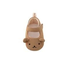Baby Girl Dress Flats Soft Soles Cute Bear Embroidery Mary Jane Shoes Casual Walking Shoes For Newborn Toddler - màu nâu - Xem 7