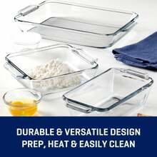 Glass Baking Dish Set, 7 Piece Glass Bakeware Set