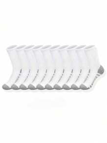 60pcs/50pcs Comfortable Sports Round Neck Tennis Socks For Men, Suitable For Outdoor And Casual Wear, All Season, White Antibacterial Odor-Resistant Moisture-Wicking Athletic Socks, Thick And Comfortable For Daily Wear, Couples Casual Socks, Cute Socks, Girls Socks, Autumn/Winter & Spring/Autumn, Mesh Detail, Guiding Hole Design, Moisture Absorption And Perspiration, Soft And Smooth, Suitable For Various Holidays, Sports, Leisure, Business And Daily Wear, Can Be Worn All Year Round, 40pcs/30pcs/24pcs/20pcs/16pcs/12pcs/10pcs/8pcs/6pcs/4pcs/2pcs