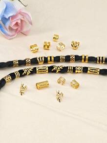 220 piezas Accesorios para el cabello dorados Cecillia, joyería para rastas, joyería para el cabello de mujer, aros y abrazaderas metálicos para accesorios de rastas, adornos de cuentas para trenzas, decoración bohemia