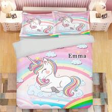 3PCS Customized Bedding, Personalized Name Duvet Cover Set 1 Duvet Cover+2 Pillowcases, Customized Duvet Cover, Modern Style, Multiple Sizes To Choose From, Suitable For Boys And Girls/Children/Families/Gifts - Multicolor - View 2