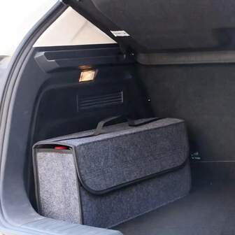 Caixa de armazenamento de bagagem de carro de 1 peça, caixa de armazenamento de feltro dobrável portátil para carro, caixa de armazenamento de ferramentas para carro, várias opções de tamanho, acessórios para carro