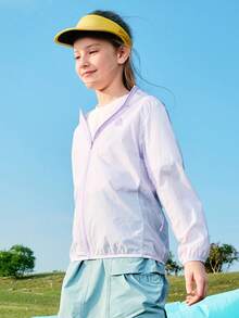 Balabala Children's Sun Protection Clothing Boys/Girls 2025 Summer Cool Skin Coat - Pink Purple - View 3