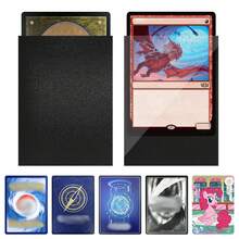 100 件/套、600 件/套卡套用于交易卡，黑色卡套适合棒球卡、体育卡、MTG 游戏卡标准卡 - 黑色 - 查看 4