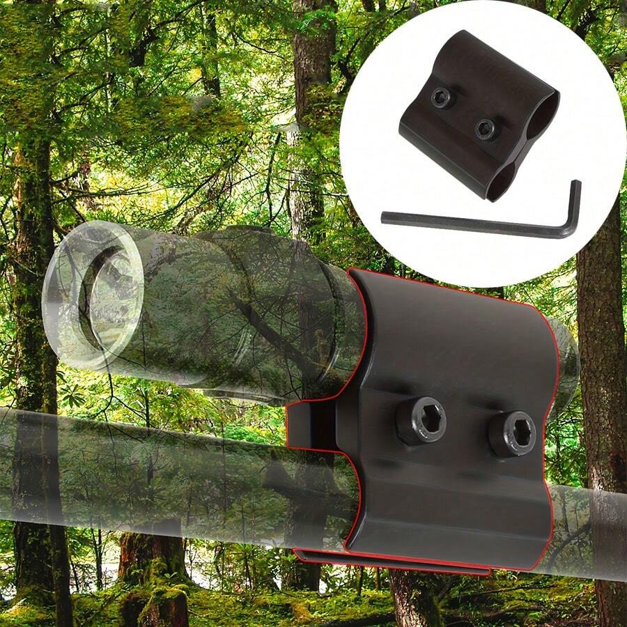 Outdoor Shooting Illumination Flashlight Clip, Matte Black Dual-Rail Aluminum Alloy Laser Sight Mount, Sports Optical Bracket