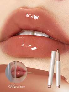 JOOCYEE Glossy Lipstick 2.0 Upgraded Version 502 Long-Lasting - 502Sun Bliss - View 2