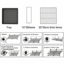 Jaula grande para conejo de interior para uso doméstico, recinto espacioso con diseño a prueba de orina, hábitat para animales pequeños - Multicolor - Ver 9