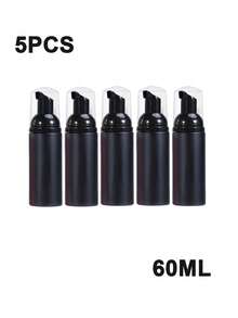 60毫升粉色泡沫按压瓶，睫毛洗发水瓶，旅行泡沫按压瓶，空塑料瓶，可重复灌装迷你皂液器，适用于洗手液、睫毛洗发水、沐浴露，适合旅行、居家和学生返校使用 - 黑色 - 查看 13