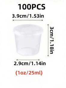 25ml/50ml/100ml Transparent Plastic Seasoning Cup With Lid, Leak-Proof, Anti-Pollution And Odor-Proof, Waterproof - Suitable For Catering, Barbecue And Outdoor Activities Sealed Salad Sauce Container, Dipping Cup, Lunch, Party, Travel, Kitchen Supplies - Transparent - View 21