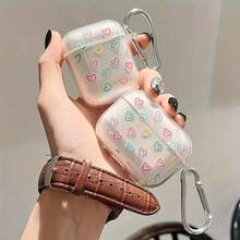 Glitter Heart Apple Wireless Earphone Protective Case, Suitable For AirPods 4th/Pro 2nd/3rd/1st/2nd Gen, Pro Soft Shell Protective Cover, Ideal Gift For Couples