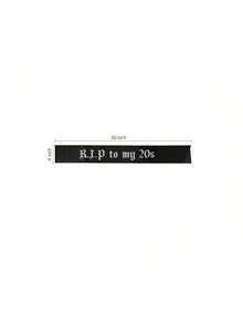 1 件 R.I.P 致我的 20 多岁绶带，带黑色皇冠，致我的 20 多岁生日绶带，适合 30 岁生日，适合青年 30 岁装饰生日舞会角色扮演派对、圣诞节 - 黑色 - 查看 6