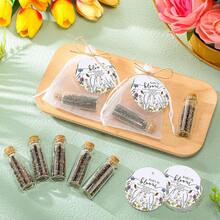 10/30 Juegos de recuerdos para fiesta de baby shower Botellas organizadoras de vidrio "Baby in Bloom" con tapón de corcho, etiquetas de agradecimiento y bolsa de organza, recuerdos para fiesta de revelación de género para invitados, sin semillas - Multicolor - Ver 2