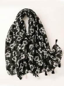 1 pezzo Accessorio da spiaggia, sciarpa morbida ed elegante da donna con stampa colorata, scialle lungo versatile, coprispalle da spiaggia, fascia di moda, adatto per tutte le stagioni e per vestiti