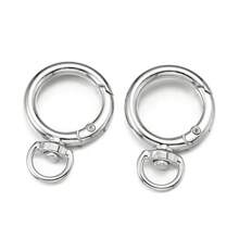 5Pcs Round Shape Rotation Alloy Lobster Spring Clasps Openable Key Ring Hook Connector Dog Chain Buckles DIY Jewelry Making Supplies - Spring Buckle - View 7