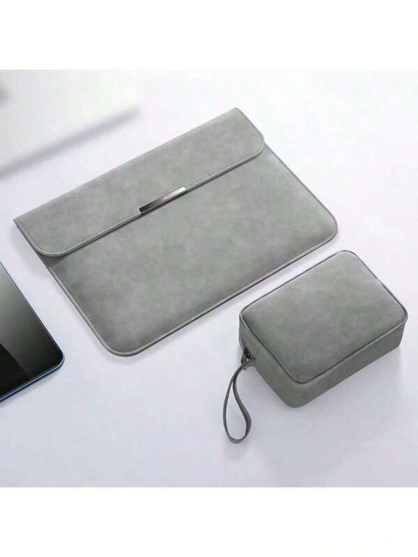 Leather Magnetic Laptop Sleeve Pouch, Waterproof Protective Case