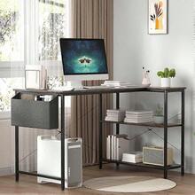 Levede L Shaped 100cm Browm Computer Desk Home Office Laptop Modern - 1 - View 5