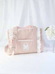 PETSIN Bolsa De Transporte Para Mascotas, Tela Multicolor, Elegante Y Adecuada Para Perros Y Gatos Pequeños Cuando Salen - Rosa - Ver 3