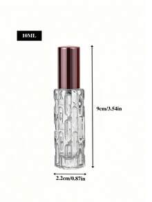 1/2 件 10ml 香水喷雾瓶，防漏透明可填充香水旅行瓶，迷你便携式口袋钱包雾化器瓶，香水储存水晶玻璃瓶容器，精油香水收纳盒，液体分配器，适合海滩旅行、度假露营、假日必备配件、男女香水 - 彩色 - 查看 10