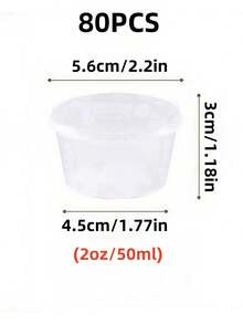 25ml/50ml/100ml Transparent Plastic Seasoning Cup With Lid, Leak-Proof, Anti-Pollution And Odor-Proof, Waterproof - Suitable For Catering, Barbecue And Outdoor Activities Sealed Salad Sauce Container, Dipping Cup, Lunch, Party, Travel, Kitchen Supplies - Transparent - View 19