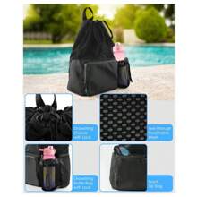 Rucsac de înot în aer liber, geantă cu șnur de plajă, compartiment separat pentru încălțăminte, potrivit pentru sală de sport, yoga, plajă, călătorii, geantă de plajă, rucsac cu șnur, geantă de înot