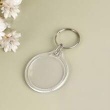 1pc/3pcs/5pcs/10pcs/20pcs/30pcs/50pcs Personalized Rectangular/Round Acrylic Keychain, Two Styles Available, Customizable Photo. Ideal For Holidays, Birthdays, Gifts For Friends, Family, Coworkers