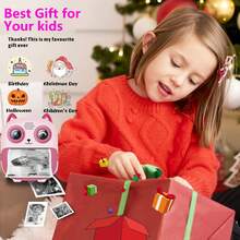 Cámara instantánea para niños con impresión instantánea al tomar fotos, lentes duales de alta definición, impresión instantánea, con rollo de papel integrado. Cámara digital de selfies para niños, regalo de Navidad y Halloween. Viene con tarjeta de memoria de 32GB y 5 rollos de papel fotográfico, todo en un set - ZSK-Multicolor - Ver 11