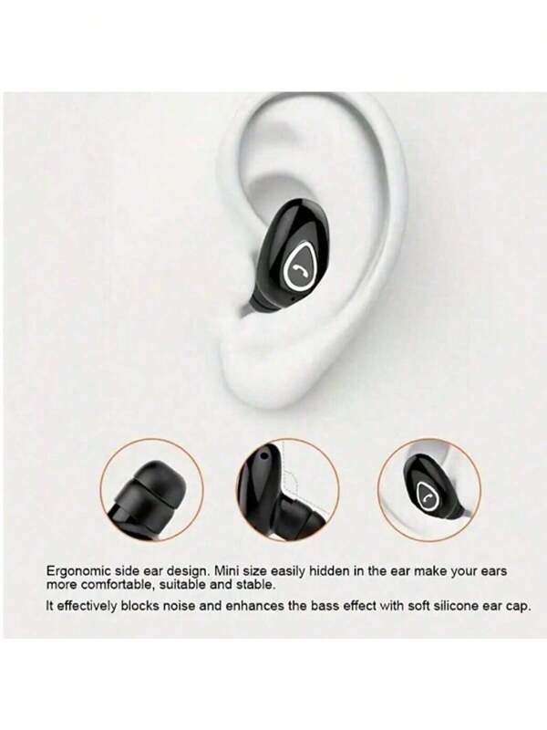 MEIYIXING Cuffie senza fili, auricolari aziendali compatibili con cuffie con microfono, ricaricabili, standby per guida auto e sport, senza mani
