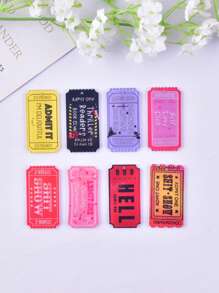 8pcs Mix Style Word Letter Acrylic Charms For Women DIY Jewelry Making