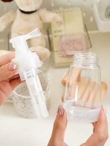 1 pieza Botella rociadora de polvo rellenable personalizada, envase de plástico con purpurina para uñas, rociador portátil de viaje - 200ml - Ver 8