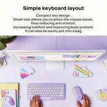 Logitech K380 Bluetooth Wireless Keyboard, Multi-Device Connection, Efficient Office Anytime Anywhere, Ultra-Thin Portable, Compatible With IPad/Tablet/Laptop/Smartphone - Purple - View 2