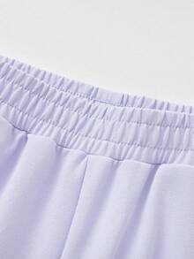 Balabala Children's Shorts Boys' 2025 Summer Straight Casual Pants Girls' - Pink Purple - View 6