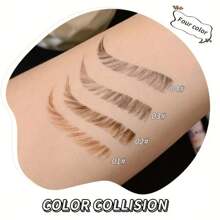 4 Colors Waterproof 4-Prong Eyebrow Pencils, Smudge-Proof, Sweat-Resistant, Long-Lasting, Dark Brown, Ash Brown, Black, Light Brown Liquid Eyebrow Pencils