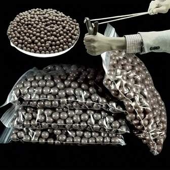 100/200/300pcs/Bag Slingshot Ammo, 8-9mm Hard Clay Balls, Outdoor Hunting Healthy Slingshot Projectiles