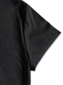 1pc Women's THE BLACK PARADE [Band Name] Skull Print T-Shirt - Dark Rock Style Iconic Tee Suitable For Music Festivals & Casual Attire, Comfortable Casual Wear, Perfect Gift For Fans (Machine Washable) - màu đen - Xem 4