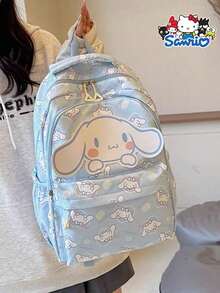 1pc Sanrio Hello Kitty, My Melody, Cinnamoroll Large Capacity Travel Backpack, Fashion Multifunctional Casual Bookbag, Nylon Material, Suitable For Daily Use, Travel, Campus, Outdoor, Ideal Gift Travel Essentials Holiday Vacation Duffle Bag Luggage Suitcase Travel Bag For Women - Multicolor - View 2