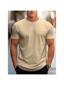 Kit Of 3 Men's Plain T-Shirts Premium Combed Mesh 100% Cotton Basic Summer - White - View 2
