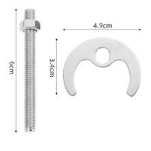 5pcs Stainless Steel Faucet Fixing Hardware Kit - Includes Washers, Locking Nuts, Horseshoe Pieces For Faucet Repair