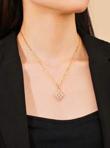 1pc Luxury Niche Design Waist Pendant Necklace, Adjustable Clavicle Chain For Women, Multiple Styles Available