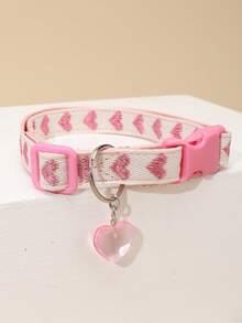 Collana con ciondolo a forma di cuore sottile da appendere, con accessori per gatti e cani, adatta per gatti e cani di piccola taglia da indossare in casa e all'aperto tutto l'anno