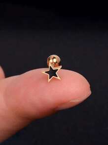 1PC Stainless Steel Tiny Stud Earrings Heart Star Moon Cross Butterfly Snake Mini Earrings Helix Cartilage Tragus Lobe Standard Conch Flat Ear Piercing Jewelry