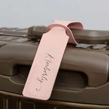 定制PU皮革行李牌，个性化超薄旅行牌，带签名姓名卡，适用于行李箱、背包，送给女性、男性、男友、女友、朋友的礼物，周年纪念日、圣诞节、节日/度假礼物，箱包及行李，2025万圣节配饰，商务休闲，基础款 - 彩色 - 查看 6