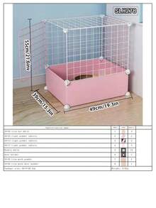 Jaula grande para conejo de interior para uso doméstico, recinto espacioso con diseño a prueba de orina, hábitat para animales pequeños - Multicolor - Ver 22