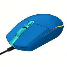 Logitech Ratón de juego con cable G102, sensación mecánica con iluminación RGB, ligero y portátil, agarre cómodo, diseño clásico, adecuado para manos pequeñas a medianas, azul - Azul - Ver 9