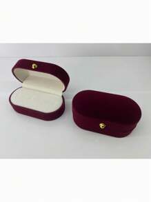 Premium Plush Velvet Portable Jewelry Box Organizer - Compact Storage For Single Rings, Couple Rings, Stud & Drop Earrings - Multi-Functional Travel Case For Home, Business Trips, Gifts With Dustproof Design For Women Storage Organizer Travel Essentials Gift Back To School