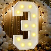 3ft Marquee Numbers, Light Up Numbers, Mosaic Numbers For Balloons, Number 1 Balloon Frame, Marquee Light Up Letters,0123456789st Birthday Decorations, First Party Anniversary Decorations