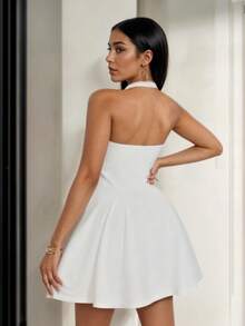 Women Short Dresses - White - View 3