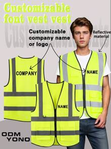 Individualisierbare LOGO Weste, reflektierendes Material, atmungsaktiv schnelltrocknend Mitarbeiter Arbeitskleidung, Unternehmens Werbe-